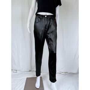 Vintage Y2K John Galliano straight leg satin pants with zipper trim F38/US4